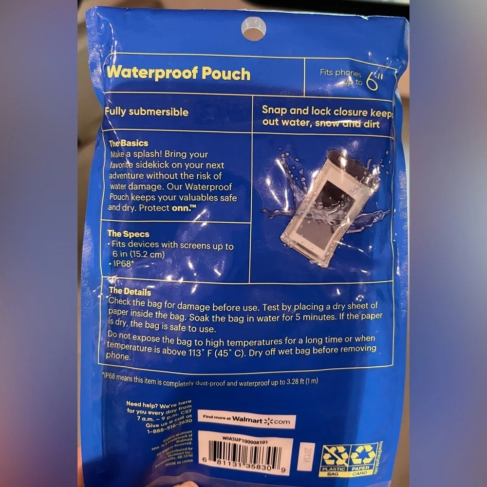 Waterproof phone pouches